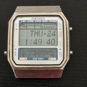 VTG Seiko D409-5009 Digital Dot Matrix Memo Channel Sign Table Alarm Date Works